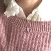 Collier Lucile Rose pailleté/violet – Image 7